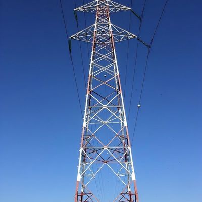 Substation Structure High Voltage Power Tower Galvanized Electricity Pylon Line Pole Transmission Lattice Steel Angle Tower For Sale