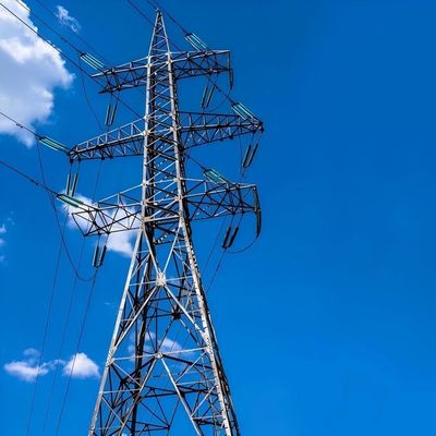 Substation Structure High Voltage Power Tower Galvanized Electricity Pylon Line Pole Transmission Lattice Steel Angle Tower For Sale
