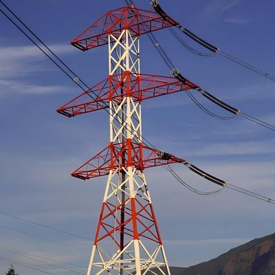 Substation Structure High Voltage Power Tower Galvanized Electricity Pylon Line Pole Transmission Lattice Steel Angle Tower For Sale