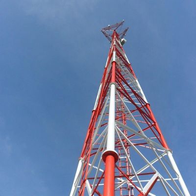 3 Leg Legged Tube Pipe Tubular Self Supporting Steel Hot Dip Galvanized Telecommunication Communication Cell Tower
