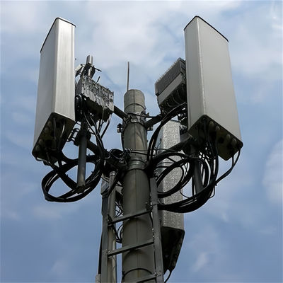 5G Cell Base Station Steel Telecom Monopole Tower