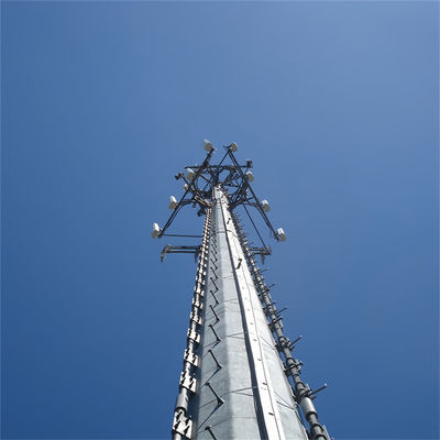 High Temperature Baking Paint Communication Pole Hot Dip Galvanized Steel  30m Telecom Tower