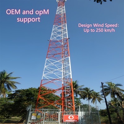 Galvanized Steel Telecommunication Towers With Wind Resistant Design for Outdoor Communication