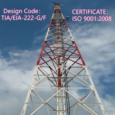 Galvanized Steel Telecommunication Towers With Wind Resistant Design for Outdoor Communication