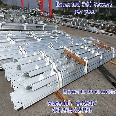 Galvanized Steel Telecommunication Towers With Wind Resistant Design for Outdoor Communication