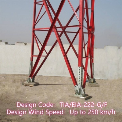 3 Legged Angular Steel Tower Communication Tower Q235 Steel 25m LTE Network Weatherproof Rural Areas