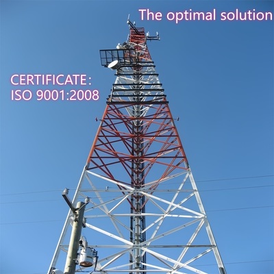 3 Legged Angular Steel Tower Communication Tower Q235 Steel 25m LTE Network Weatherproof Rural Areas