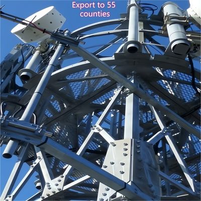 3 Legged Angular Steel Tower Communication Tower Q355 Steel 28m Mobile Network Wind Resistant Coastal Regions