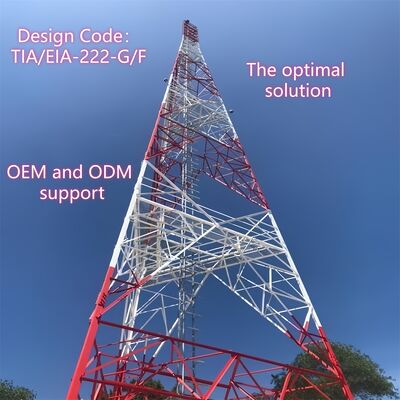3 Legged Angular Steel Tower Communication TowerCarbon Steel 35m WiFi Transmission Durable Suburban Zones