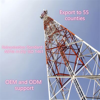 30m Self Supporting Lattice Tower For Communication GSM Tower Made Of Angle Steel