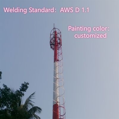 Iron Wifi Cell Phone Antenna Tower 25m 40m Height Network Mobile Gsm Communication