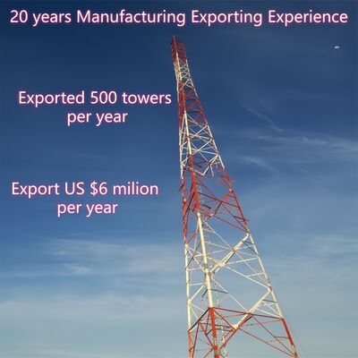 Self Supporting Galvanized Angular Steel 3 Legged Tower 40m Broadcast Signal Corrosion Proof Industrial Parks