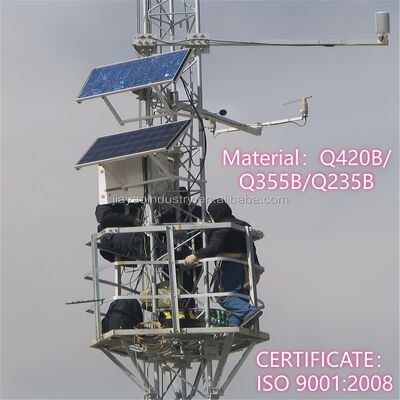 Tubular Steel Microwave Guyed Communication Tower 20- 80M 3 Legged
