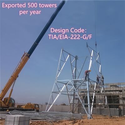 Hot Dip Galvanized 4 Leg Angular Steel Free Standing Gsm Cdma Satellite Telecom Communication Tower