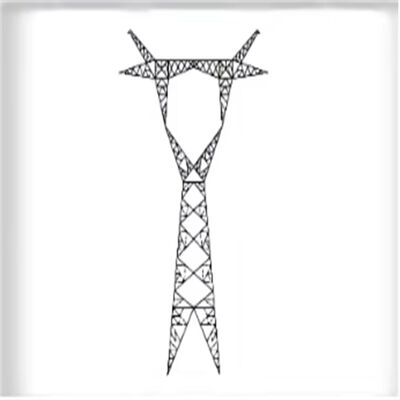 High Voltage 220KV 500KV Galvanized Angle Steel Power Transmission Tower Suspension Utility Pole
