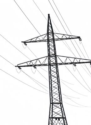 Durable Galvanized Steel Power Transmission Tower 66KV 132KV Multi Circuit Electrical Grid Mast