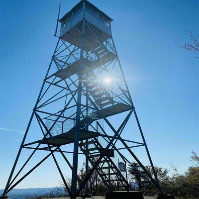 Galvanized Steel Lightning Protection Forest Watchtower Guard Tower 15m - 50 m