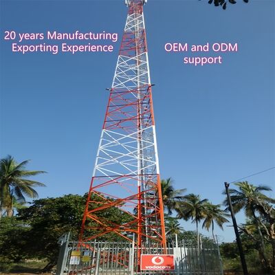 3 Legs Angle Communication Tower Galvanized Steel 30m Anti Rust 5G Signal Outdoor Urban Coverage