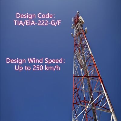 Hot Dip 3-Leg Angular Steel Galvanized Steel 4G Signal Outdoor Urban Coverage Telecom Communication Tower