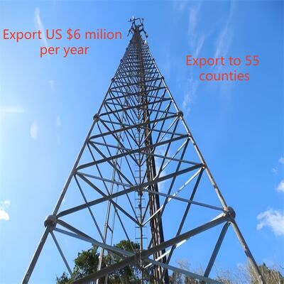 Corrosion Resistant 3-Leg Tubular Tower GSM Microwave Communication Telecommunication Broadcasting Tower