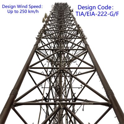 Corrosion Resistant 3-Leg Tubular Tower GSM Microwave Communication Telecommunication Broadcasting Tower