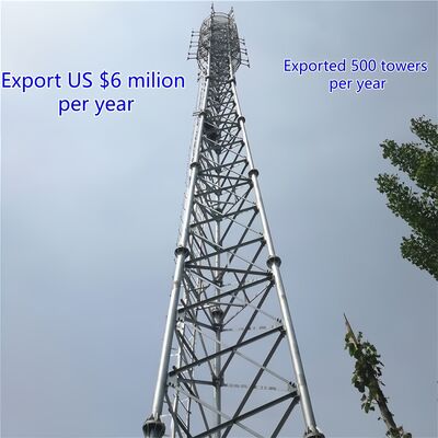 Strong and Durable 3 Legged Tubular Steel Tower Designed to Meet Demanding Load and Environmental Requirements in Industry