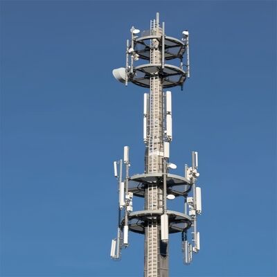 Monopole Tower telecom tower constructed from mild and high tensile steel grades with EN 1991-1-4 & EN 1993-3-1 design code for performance