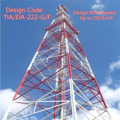Durable 4 Legged Angular Steel Tower with bolts nuts and washers conforming to ISO 898 and DIN 7990 standards for mechanical reliability