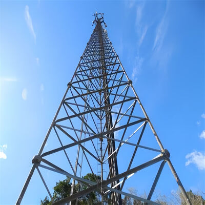 Light Duty 45 Meter 3legged Tubular Cellular Microwave Galvanizing Isp Pylon Antenna 5g Pole 3 Legged Lattice Steel Tower