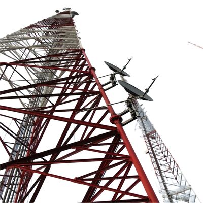 Light Duty 45 Meter 3legged Tubular Cellular Microwave Galvanizing Isp Pylon Antenna 5g Pole 3 Legged Lattice Steel Tower