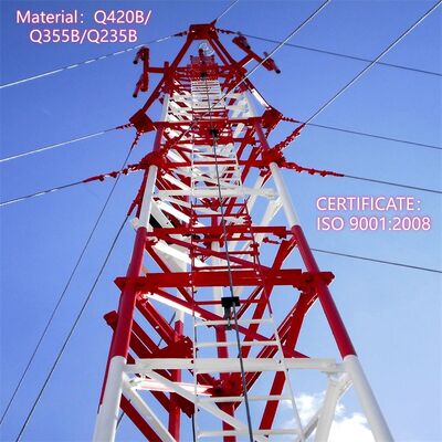 Steel Guyed Wire Tower designed with impact strength KV values of 27 joules at various temperatures ensuring performance