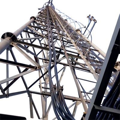 Heavy Gauge 3 Legged Tubular Steel Tower Providing Strong Structural Support Communication and Utility Installations