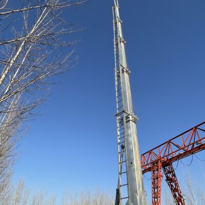 Monopole Telescopic Tower 15-25M Galvanized Steel Truck Mounted Communication Antenna 40M/S Windproof ISO Certified