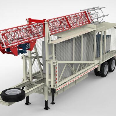 Telescopic Tower 15-30M Galvanized Steel Truck Mounted Communication Antenna 40M/S Windproof