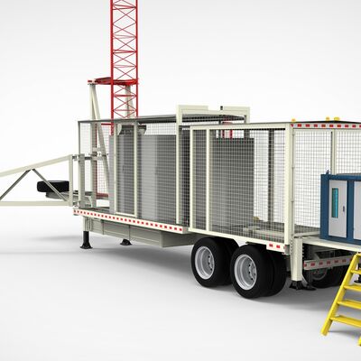 30M Telescopic Tower Galvanized Steel Truck Mounted Communication Antenna 40M/S Wind Resistance ISO Certified