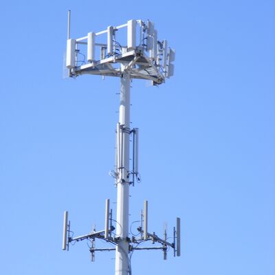 Monopole Tower self supporting telecom tower with steel grades Q235B Q235C Q235D and Q355B Q355C Q355D meeting EN 10025 standards