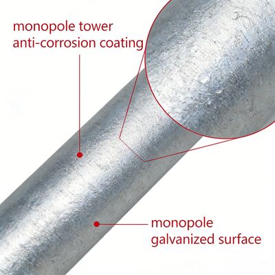 Monopole Tower telecom structure featuring high tensile steel and mild steel grades meeting GB T and EN 10025 standards