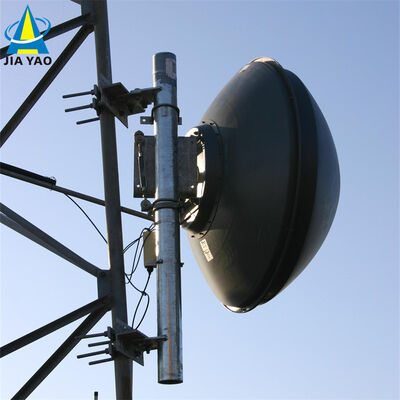 3 Legged Angular Steel Tower Triangular Wireless Communication Tower with Multiple Operating Platforms and Lightning Rod for Safety