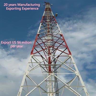 30m Hot Dip Galvanized Lattice Telecommunication Tower for 4G 5G Network Antenna Supporting
