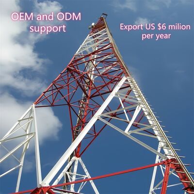 3 Legged Angular Steel Tower Triangular Wireless Communication Tower with ANSI TIA 222 Design Code and High Tensile Steel Materials