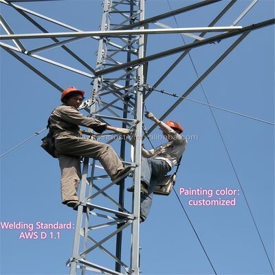 Guyed Wire Tower constructed from steel grades ensuring high impact strength KV values at various temperatures outdoor