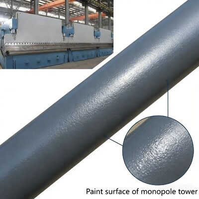 Monopole Tower Telecom Steel Structure Design Code TIA EIA 222 G F Wind Speed Up to 250 kmh Yield Strength 355 Mpa