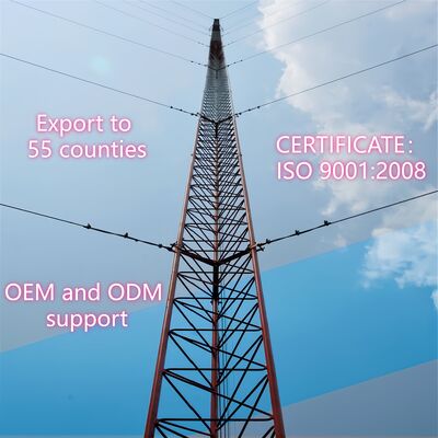 10m-80m Marine Grade Anti-Corrosion Guyed Wire Tower for Offshore Platform Coastal Communication