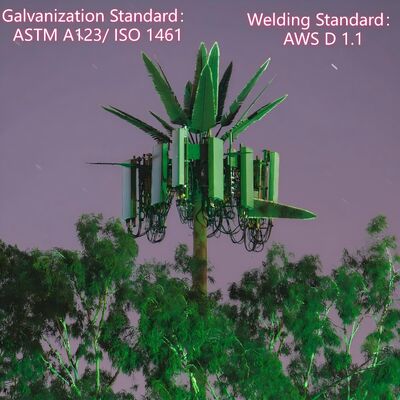 13 19 25M Park Area Bionic  Tree Camouflaged Steel Self Supporting Outdoor 5G 4G Satellite Telecom Tower