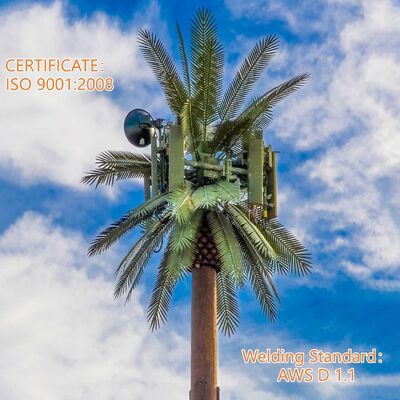 12 18 24M Community Bionic  Tree Camouflaged Galvanized Outdoor 5G 4G Microwave Communication Mast