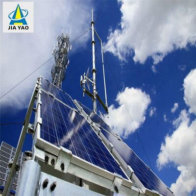 Solar Powered Antenna Tower With Battery Backup Galvanized Steel 22 32 42M 4G 5G Telecom Mast