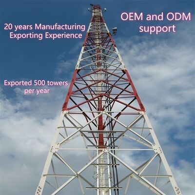 10 16 22 28M Lightweight 3 Legged Angular Steel Galvanized Self Supporting Outdoor 5G 4G Wifi Rural Telecom Tower