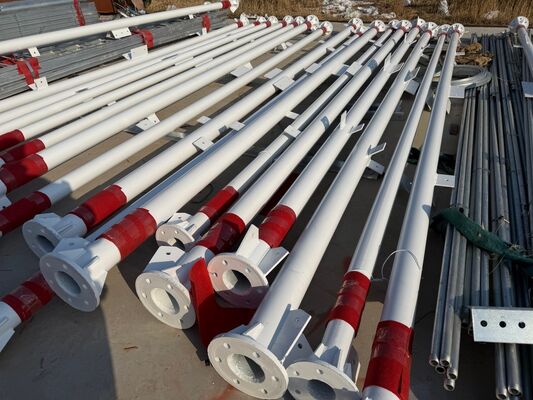 19 27 35M Low Upkeep 3 Legged Tubular Galvanized Steel Self Supporting Outdoor 5G 4G Microwave Long Life Mast