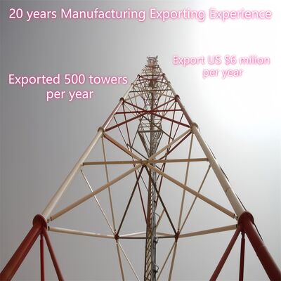 19 27 35M Low Upkeep 3 Legged Tubular Galvanized Steel Self Supporting Outdoor 5G 4G Microwave Long Life Mast