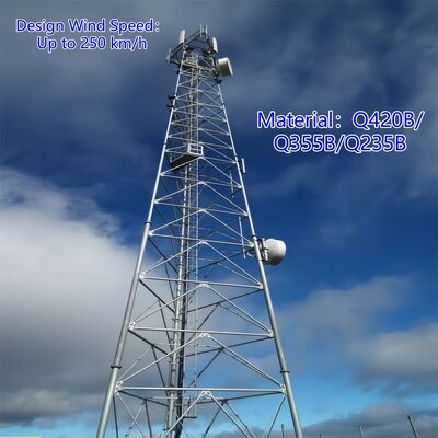 15 25 35M Multi Signal 3 Legged Tubular Steel Galvanized Self Supporting Outdoor 5G 4G Wifi Radio Telecom Tower